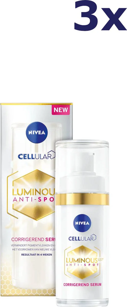 3x NIVEA Luminous630 Corrigerend Serum 30 ml