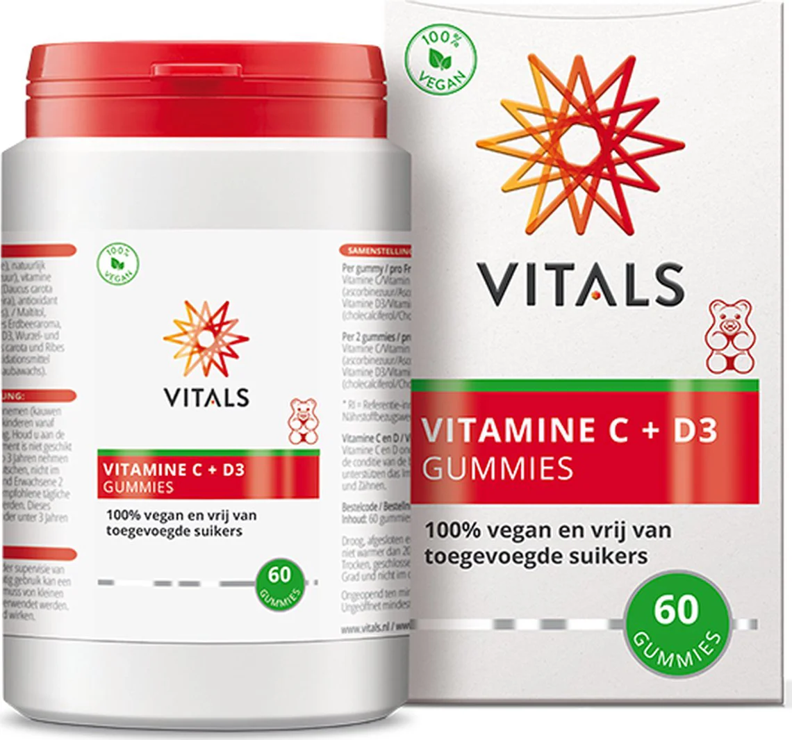 Vitals Vitamine C + D3 Gummies 60 gummies