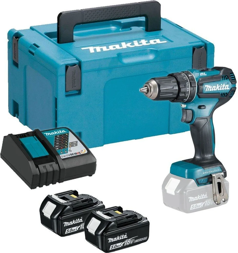 Makita DHP485RTJ Accu klop-/schroefboormachine 18V 5.0Ah in Mbox