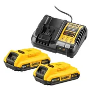 DeWALT DCB1104D2 Starterset 2x DCB183 Accu 2.0Ah 18V XR + Multilader DCB1104
