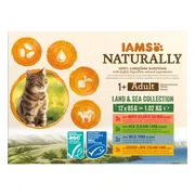 2x IAMS Naturally Kat Adult Land - Sea Collection 12 x 85 gr