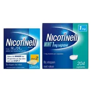 Nicotinell Combineer Pleister 14 mg (14st) en Zuigtablet Mint 1 mg (204st) - 2 Stuks