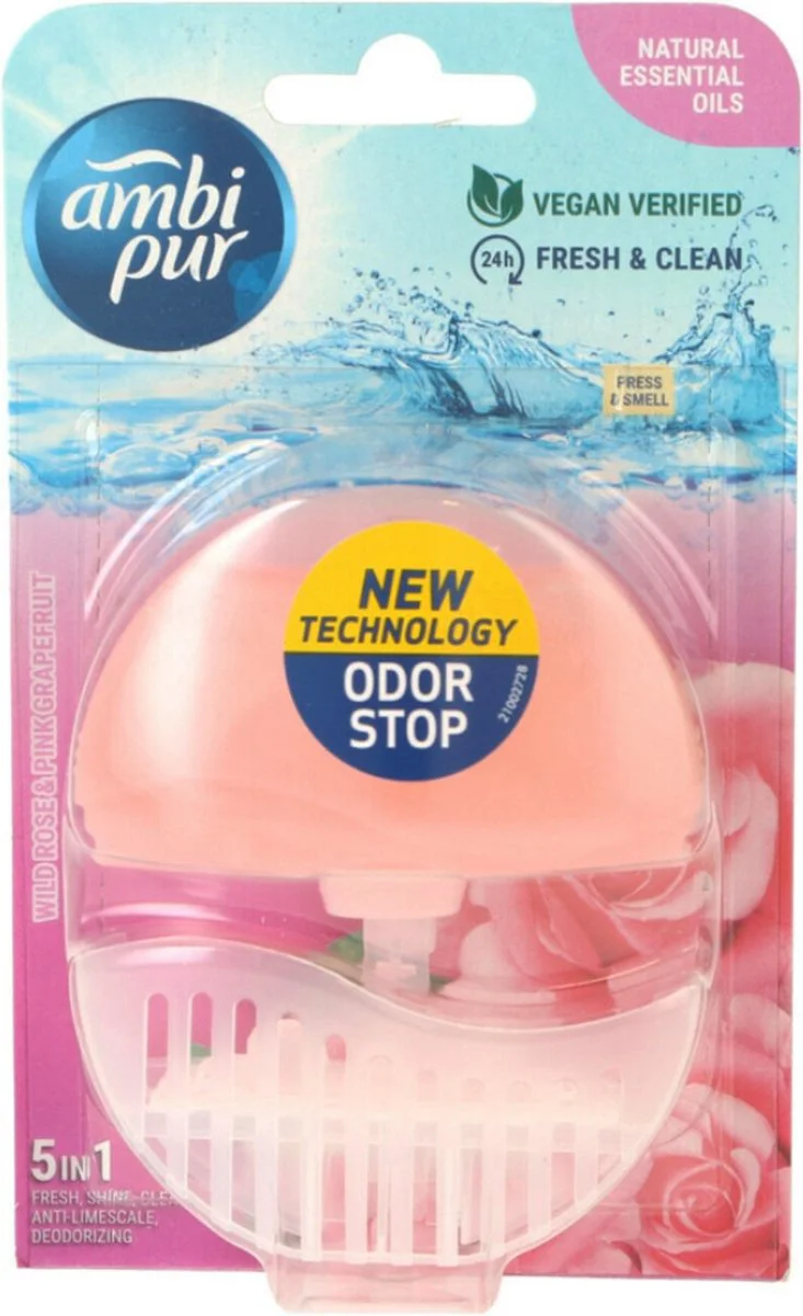 Ambi Pur Toiletblok Starterkit 5in1 Wild Rose & Pink Grapefruit