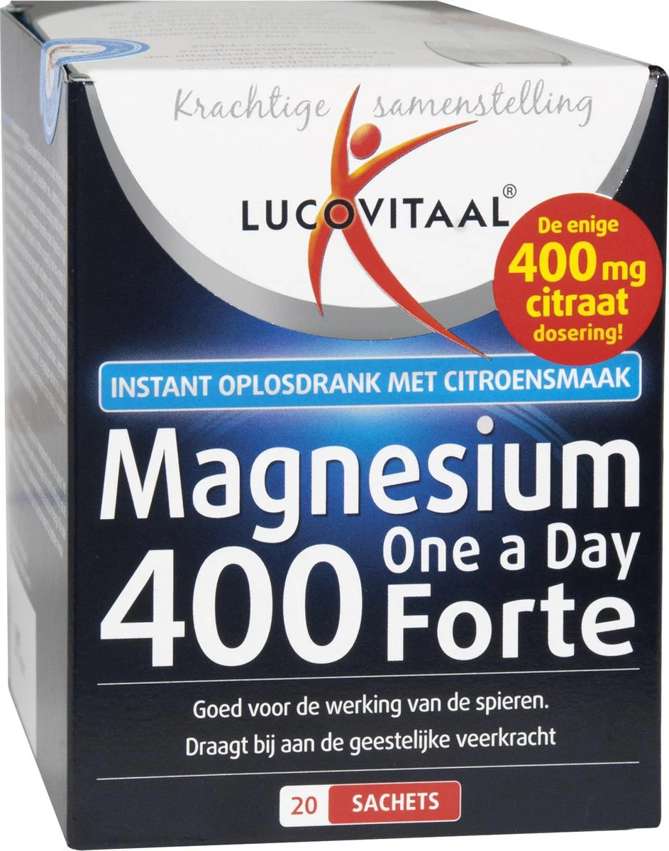 Lucovitaal Magnesium 400 Forte One a Day 20 sachets