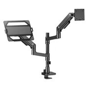 ACT AC8341 Monitorarm 49 inch met gasveer voor 1 monitor met laptophouder