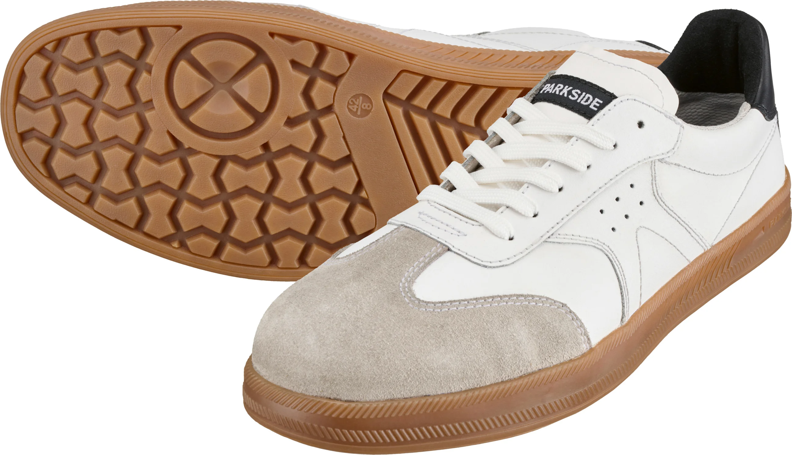 PARKSIDE Heren werkschoenen S1, van leer (Wit, 41)