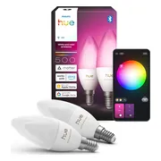 Philips Hue Kaarslamp White and Color E14 Duo Pack