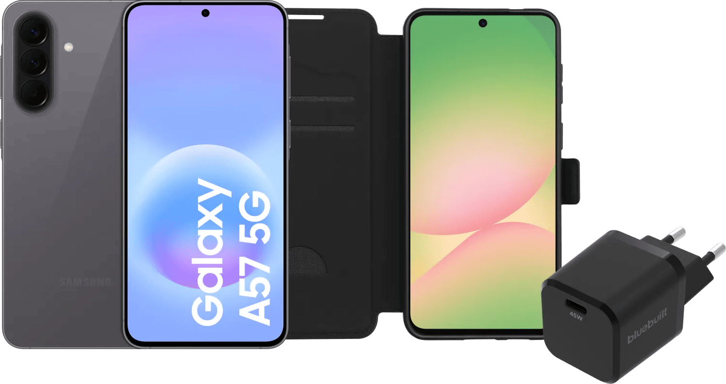 Samsung Galaxy A57 256GB Grijs 5G + Basis Accessoirepakket