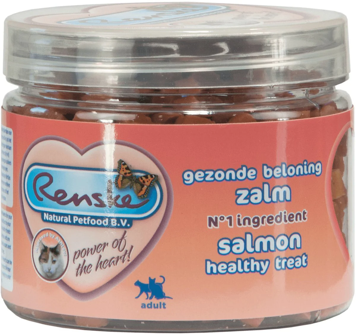 Renske Kattensnack Gezonde Beloning Hartjes Zalm 100 gr