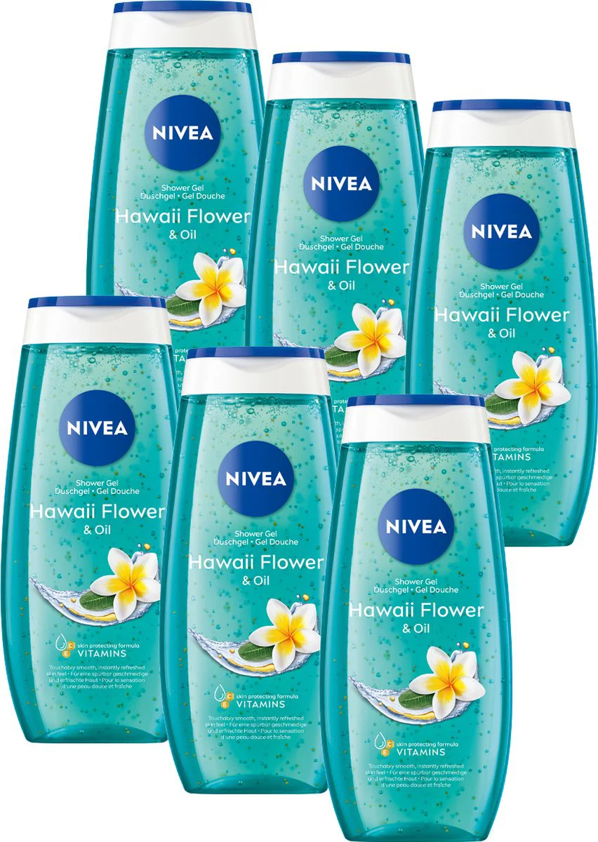 6x NIVEA Douchegel Hawaii Flower & Oil 250 ml