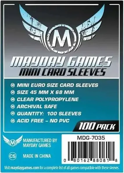 Mini Euro Card Sleeve 45x68 mm (100 Pack)