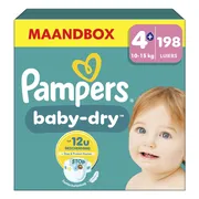 Pampers Baby Dry Luiers Maat 4+ (10-15 kg) 198 stuks