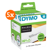 DYMO LabelWriter Adres Etiket 28 x 89 mm 260 stuks 5-pack