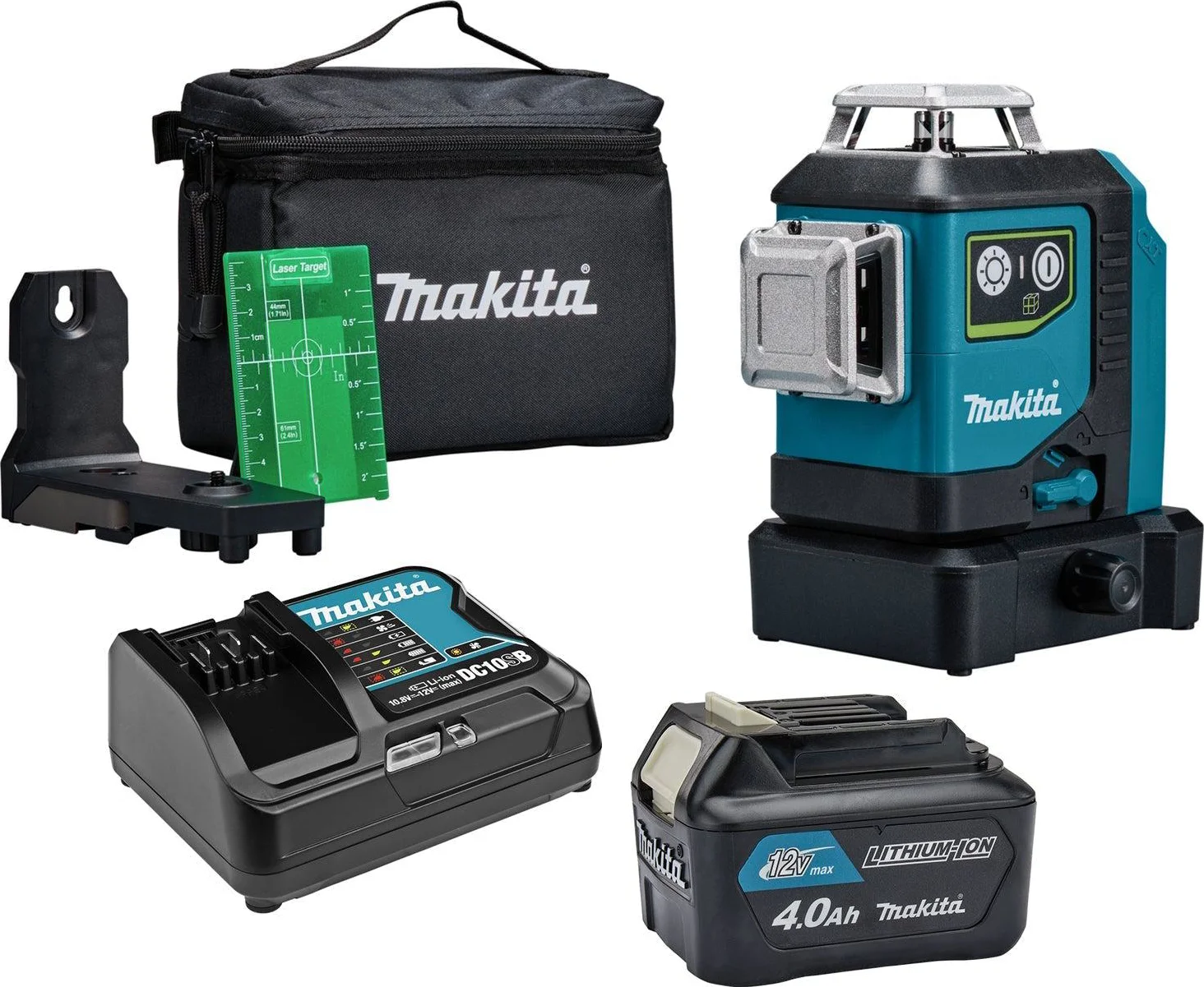 Makita SK700GDX Accu Kruislijnlaser 12V Max 4,0Ah groen 3x 360°