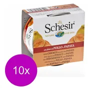 10x Schesir Hondenvoer Kip - Papaya 150 gr