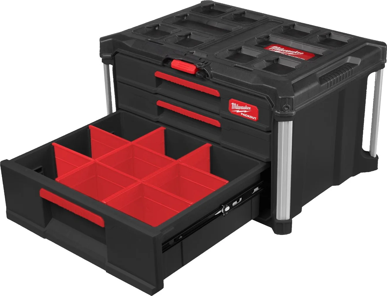 Milwaukee PACKOUT™ Gereedschapskoffer 2+1 lades - 4932493190