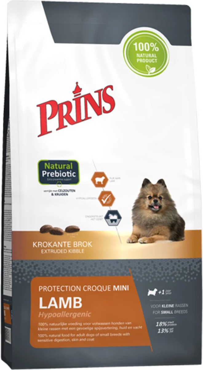 Prins Protection Croque Mini Hypoallergeen Lam Hondenvoer 10 kg