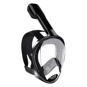 Vertrex Snorkelmasker S/M – Kind – Snorkel Kinderen – Snorkelset – Duikmasker Full Face – Zwart – Verstelbaar – 180° Kijkhoek
