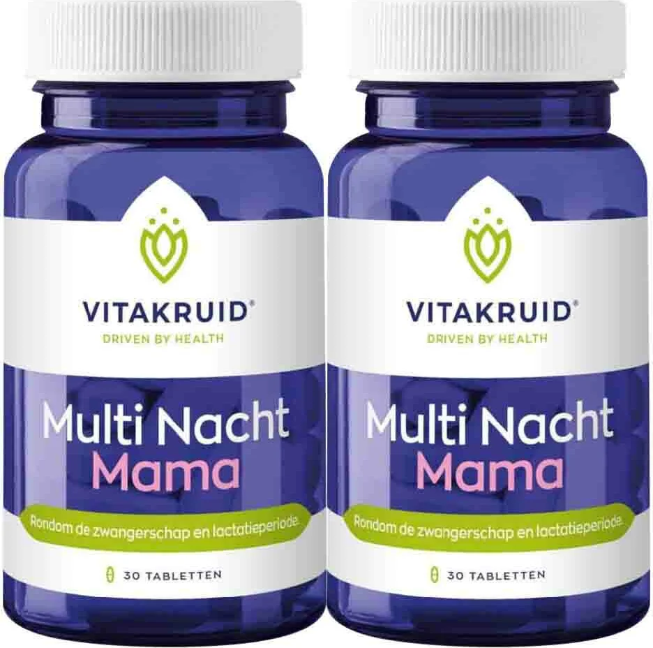 2x Vitakruid Multi Nacht Mama 30 tabletten