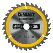 DeWALT Cirkelzaagblad voor Hout | Construction | Ø 160mm Asgat 20mm 30T - DT1932-QZ