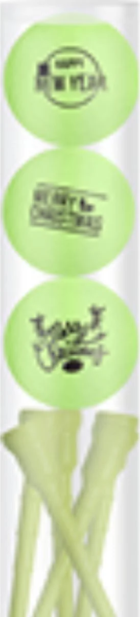 Golfballen Gift Set Merry Christmas-Happy Newyear Groen Inclusief Tees
