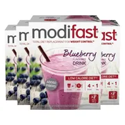 4x Modifast Weight Control Milkshake Blueberry 8 x 55 gr