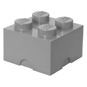 LEGO Opbergsteen met 4 noppen - steengrijs