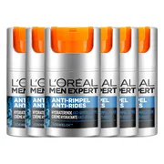 6x L'Oréal Men Expert Stop Rimpels Dagcrème 50 ml