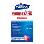 2x Davitamon Compleet Weerstand Kauwvitamines Aardbei 60 kauwtabletten