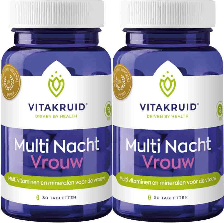 2x Vitakruid Multi Nacht Vrouw 30 tabletten