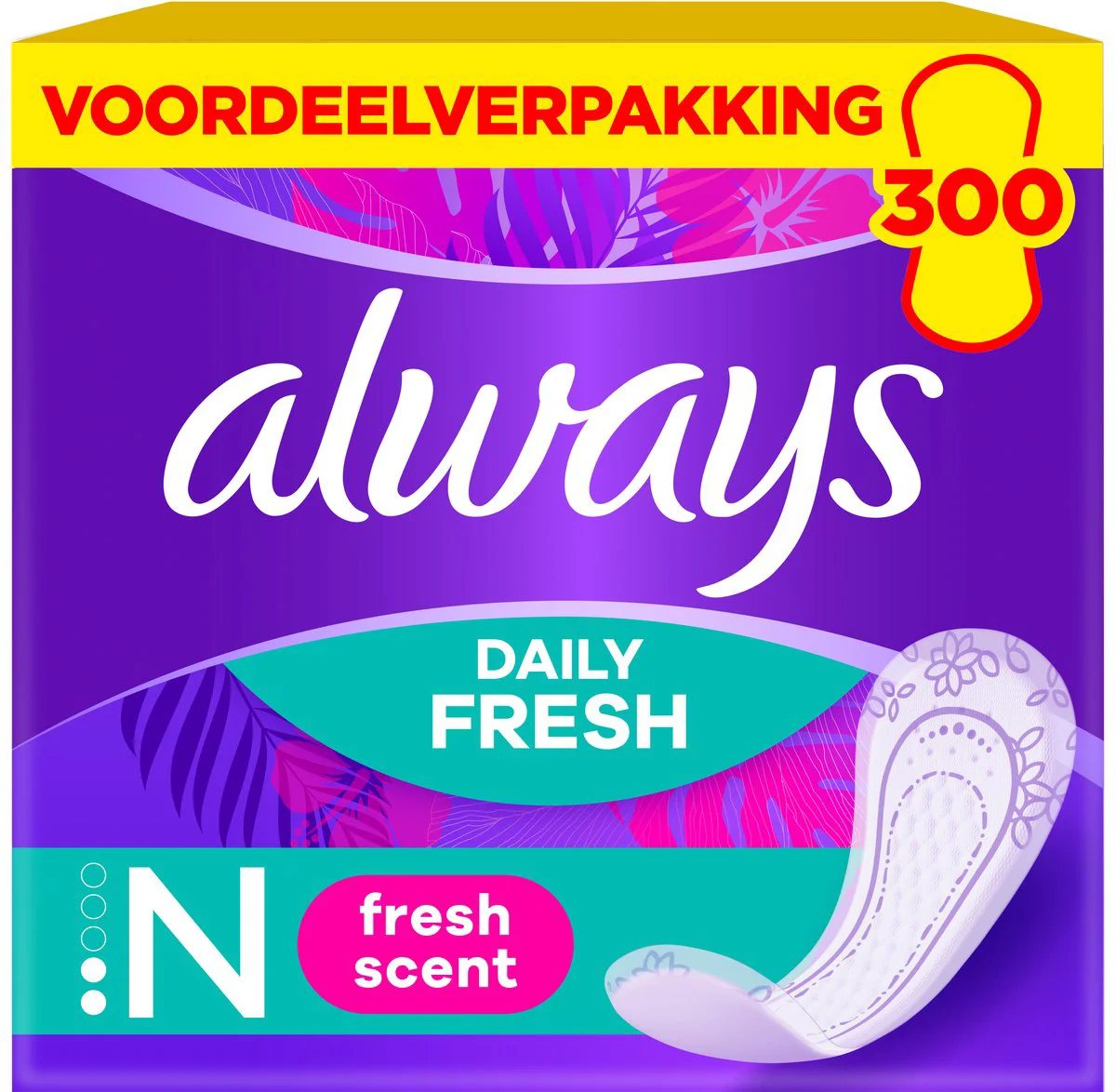 10x Always Inlegkruisjes Daily Fresh Scent Normal 30 stuks