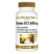 Golden Naturals Vitamine B12 6000mcg Vegan 180 zuigtabletten