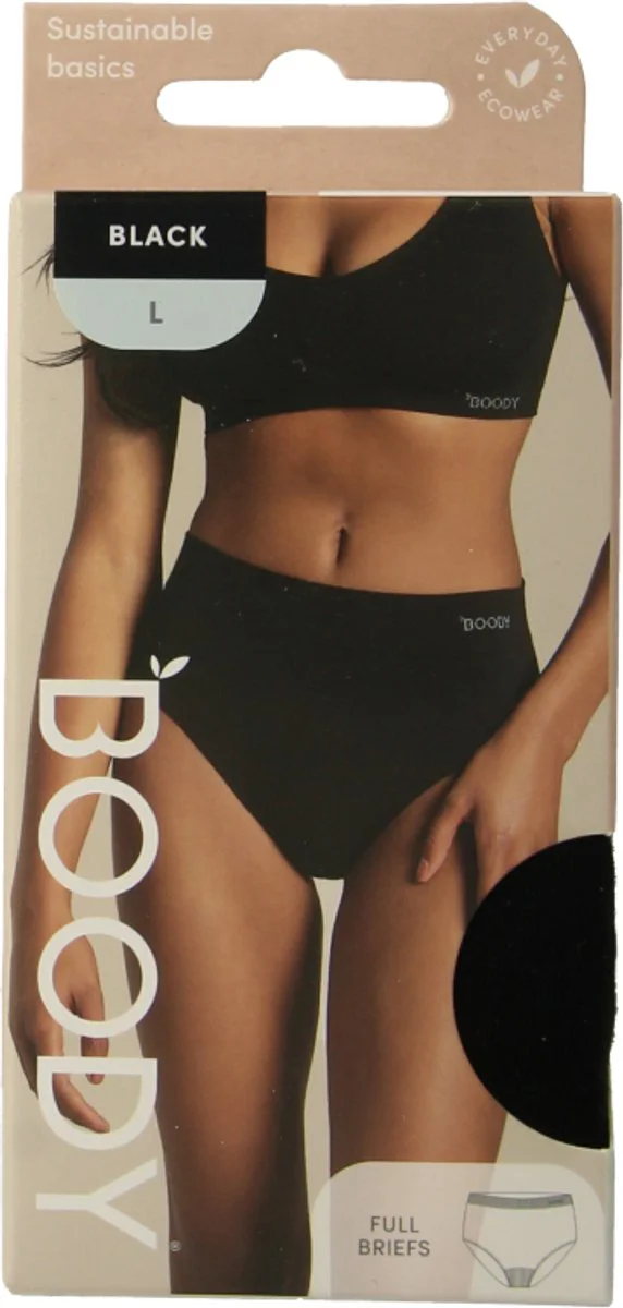 Boody Full Brief Taille Slip Zwart L