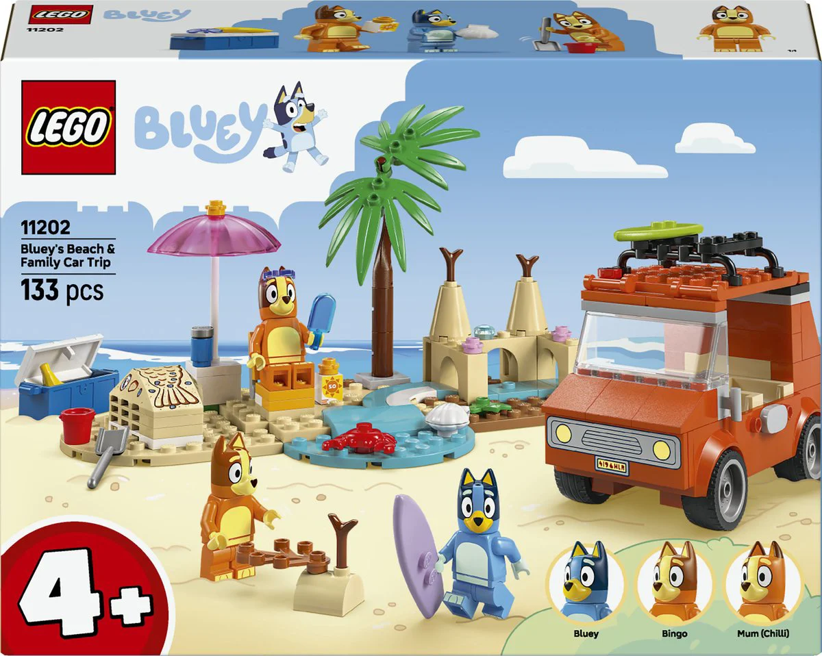 LEGO Bluey's autorit naar het strand 11202