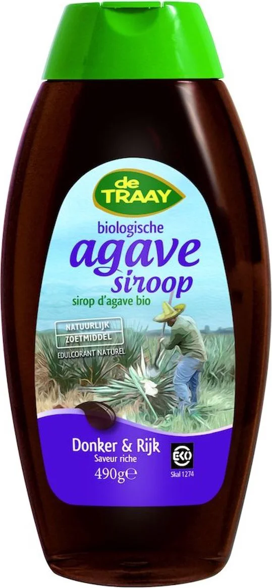 De Traay Agavesiroop Donker & Rijk Biologisch 490GR