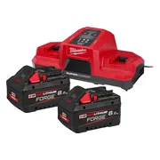 Milwaukee M18 FORGENRG-802DBSC Accu starterset 18V FORGE™ 2x 8.0 Ah - 4933498616