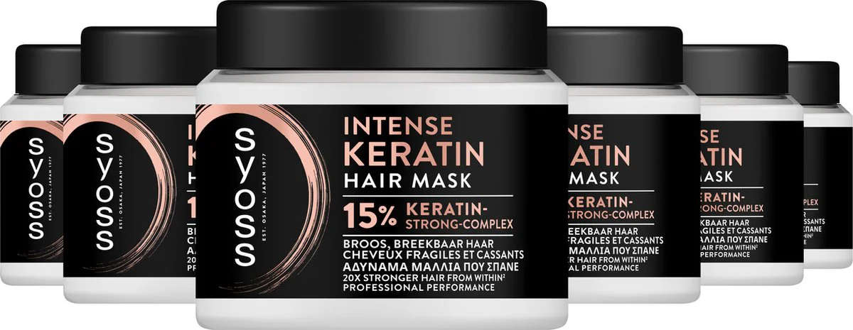 6x Syoss Intense Keratin Haarmasker 400 ml