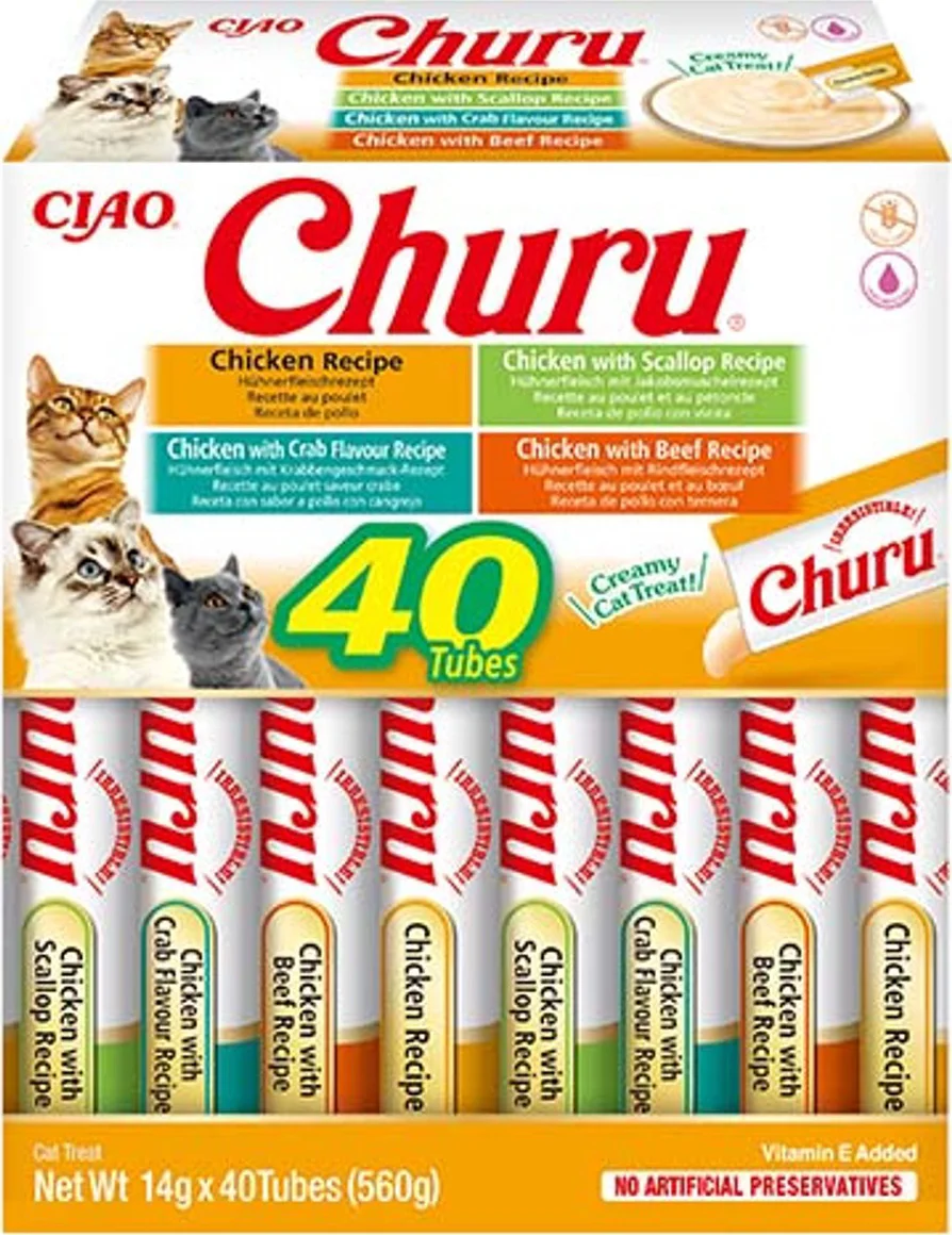 Ciao Churu Kattensnack Puree Chicken 40x14 gr