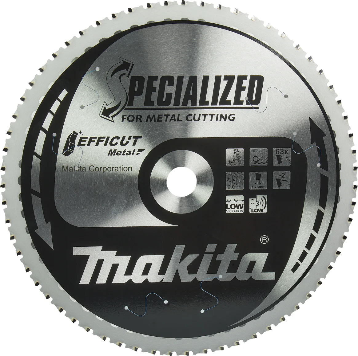 Makita E-12055 Afkortzaagblad Staal | Efficut | 305 x 25,4 mm | 63-tands