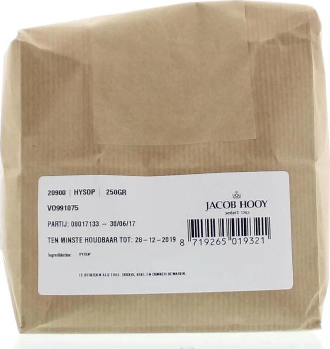 Jacob Hooy Hysop Gesneden 250GR