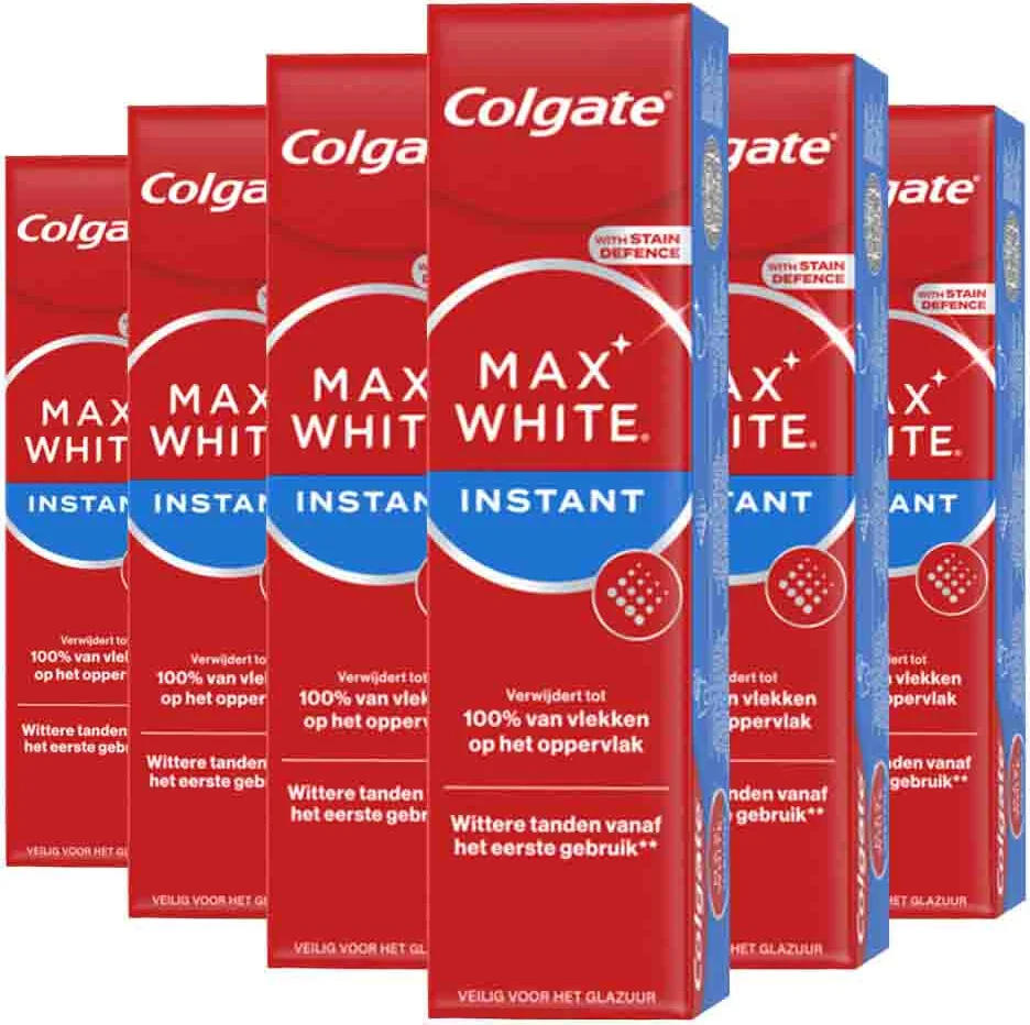 6x Colgate Tandpasta Max White Optic 75 ml