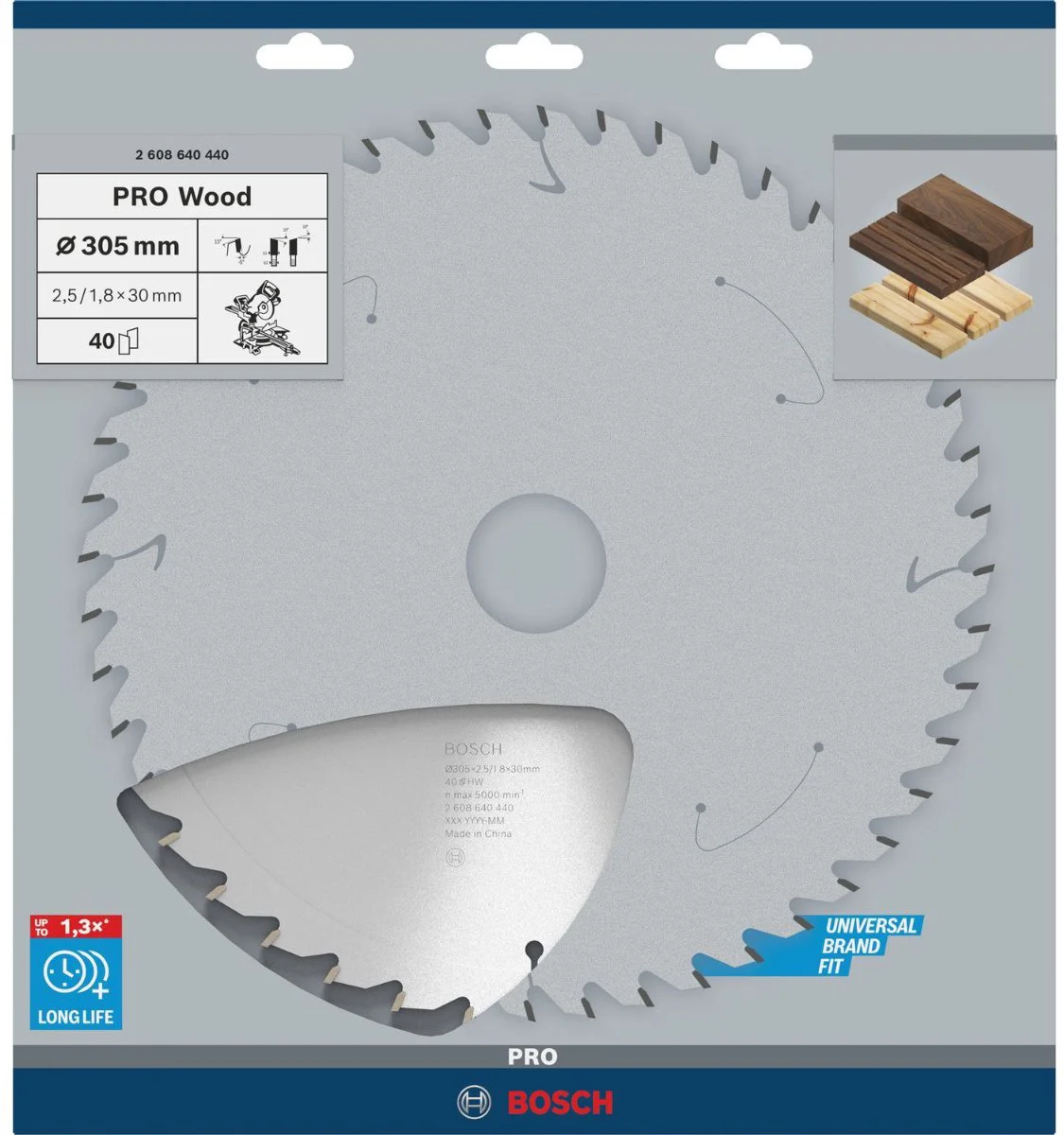 Bosch Professional Cirkelzaagblad PRO Wood | Ø 305 x 2,5 x 30mm 40T - 2608640440