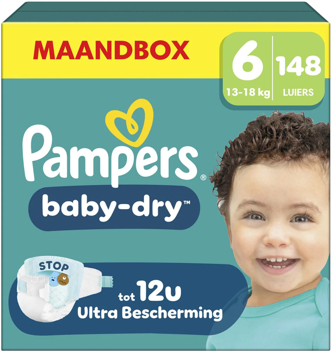Pampers Baby Dry Luiers Maat 6 (13-18 kg) 148 stuks