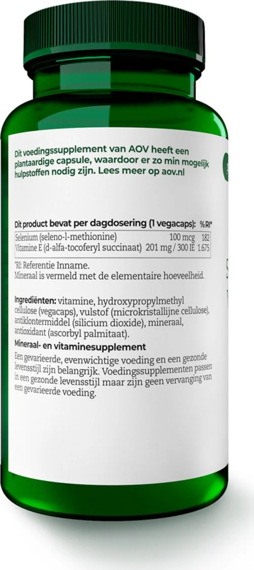 2x AOV 523 Selenium & Vitamine E (100 mcg / 300 ie) 60 vegacapsules
