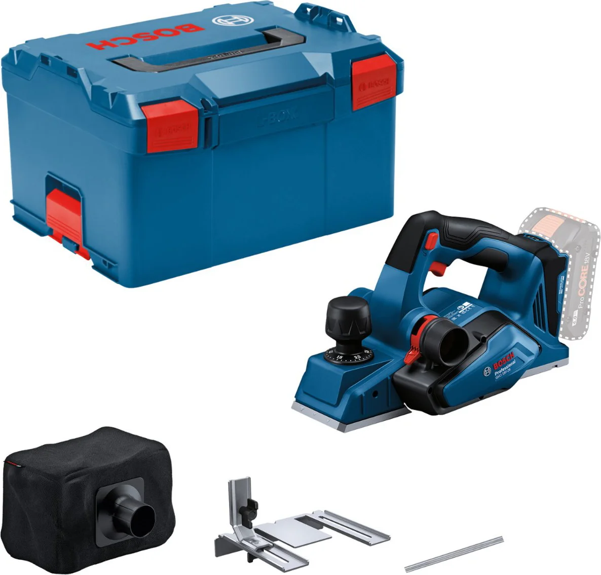 Bosch Professional GHO 18V-26 Accu schaafmachine 18V Basic Body in L-Boxx - 06015B5000