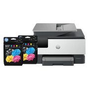 HP OfficeJet Pro 9120e + 2 zwarte + 2 kleuren cartridges