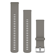 Garmin Siliconen Bandje Grijs/Zilver 22mm