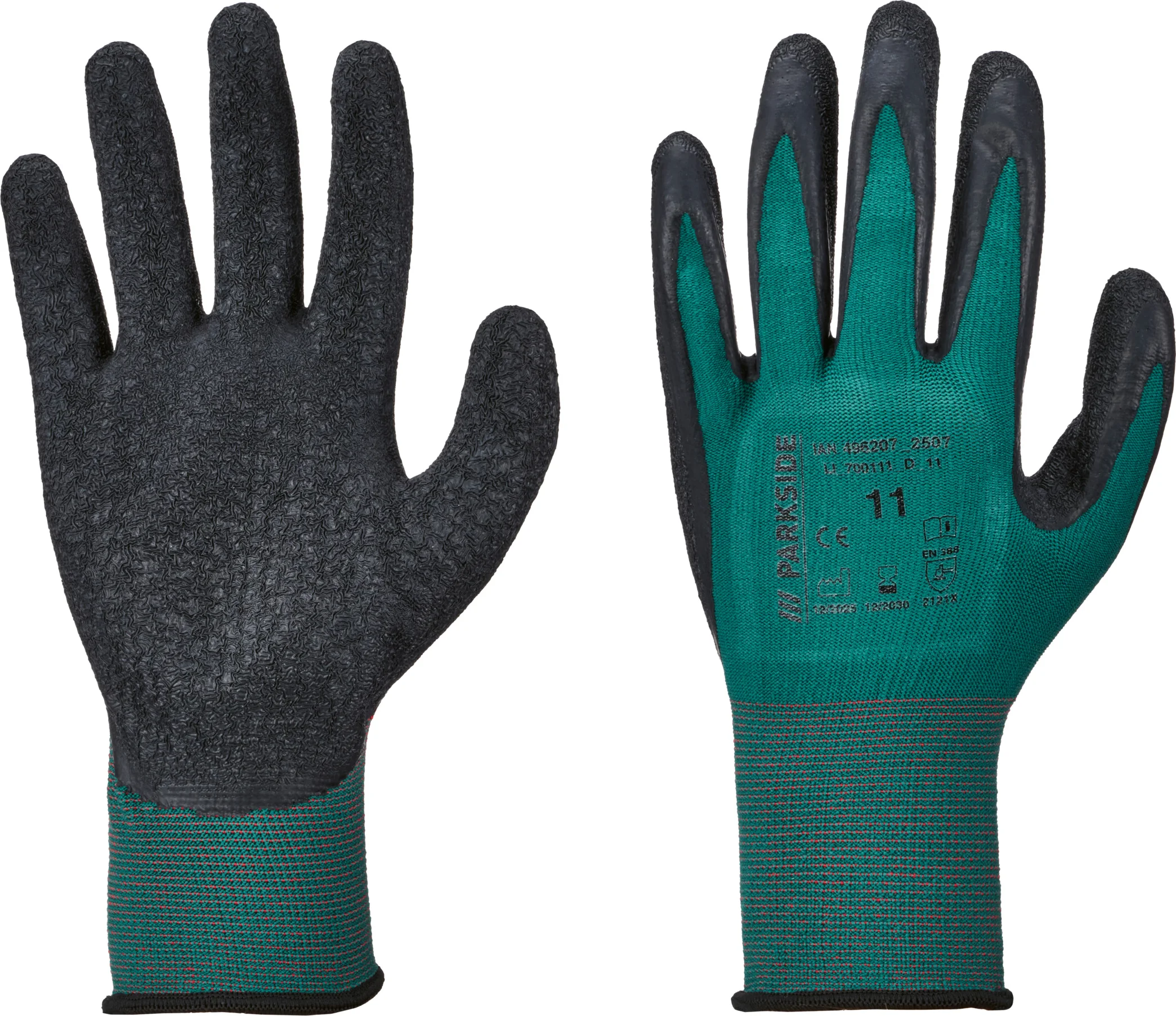 PARKSIDE Werkhandschoenen met latex coating (Groen, 11)