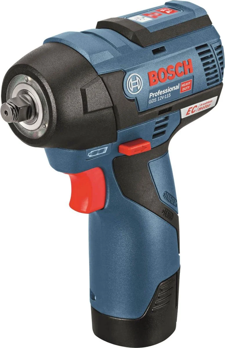 Bosch Professional GDS 12V-115 Accu slagmoersleutel 115Nm 3/8" frictiering 12V 3.0Ah (2x) in L-Boxx - 06019E0103
