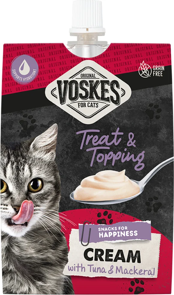 Voskes Original Cream Kattensnack Tonijn & Makreel 90 gr